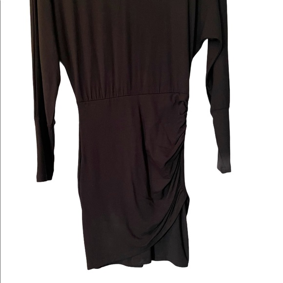 Dynamite Mock Neck Ladies Black Dress - Picture 3 of 4